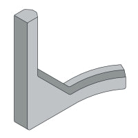 Chromium Carbide Weldon for Mulcher Blade "Curved-Wrap Around" Left Hand