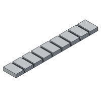 Chromium Carbide Shin Guard Flat (Sectional) 1-1/2"x9"