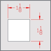 John Deere 1-1/8" Square Center Hole