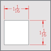 1" Sq. Axle Cut to 1-1/16"