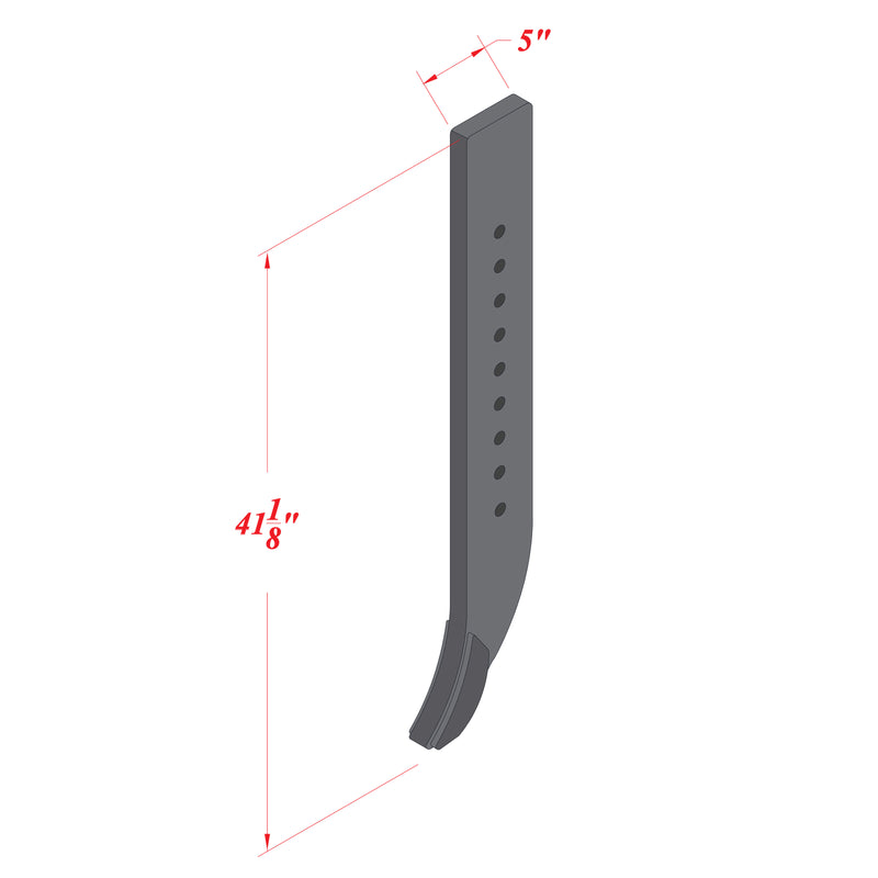 Wilcox Shank Long 1-1/4" x 5" 9 Holes